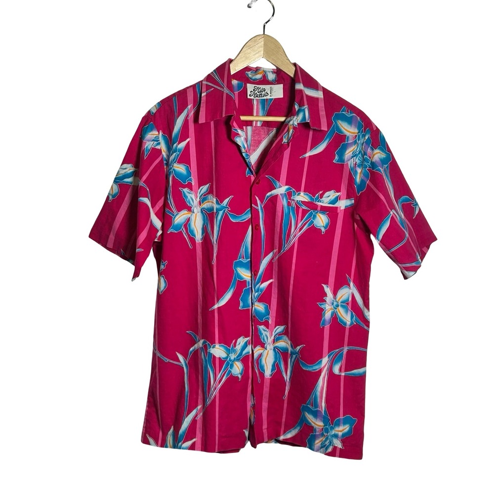 Hilo Hattie's Vintage Hawaiian Aloha Shirt Men's Size Large‎ Tropical Resortwear